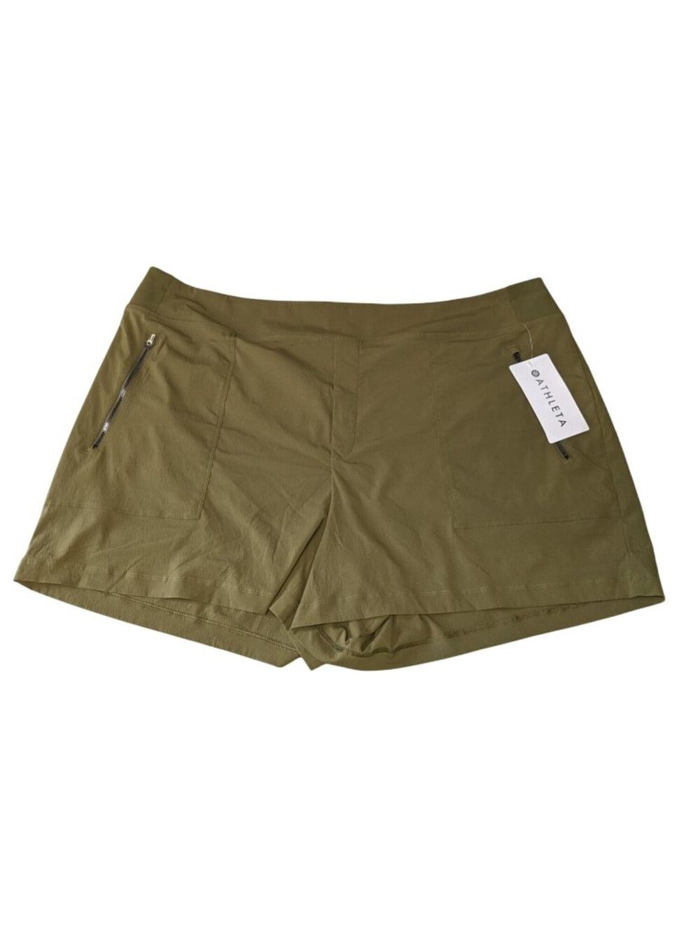 Athleta Trekkie North Shorts Hiking Travel Gorpcore Utility Zip Pockets Plus 22